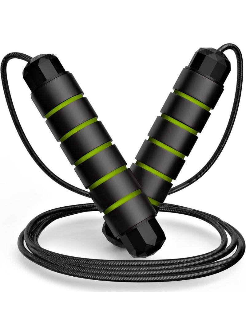 حبل عالي الجودة للتدريب الخالي من التشابك "مقابض ذكية من الفوم مع محمل كروي - مثالي للتدريب السريع والتحمل حبل نط متعدد الالوان - Image 3